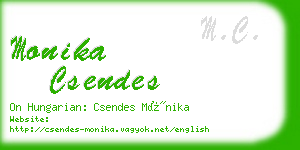 monika csendes business card